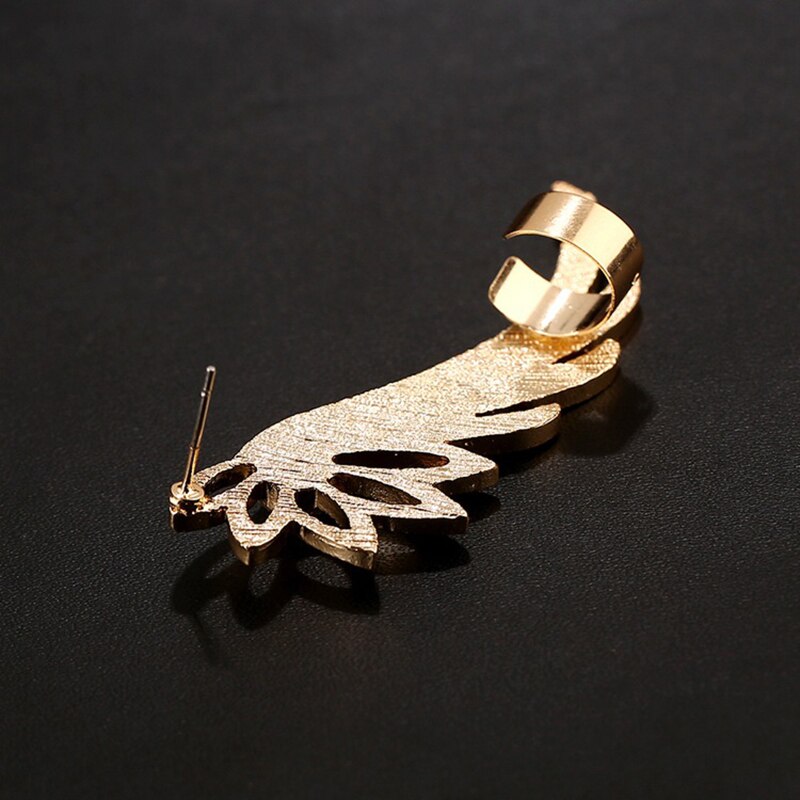 Skanto | Fashion Alloy Feather Øreklipp Clip on Øredobber