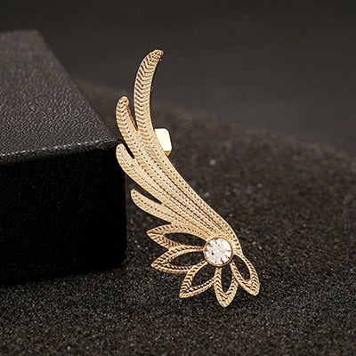Skanto | Fashion Alloy Feather Øreklipp Clip on Øredobber