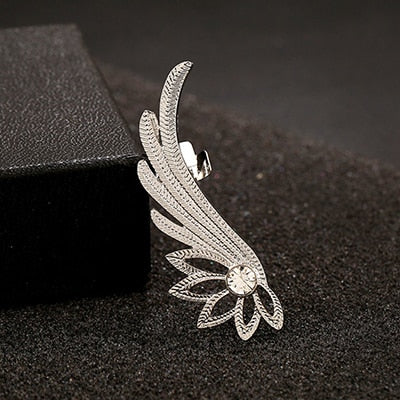 Skanto | Fashion Alloy Feather Øreklipp Clip on Øredobber