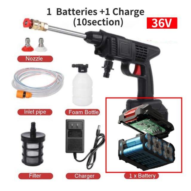 Høytrykk elektrisk trådløs bilvaskepistol | Skanto