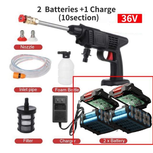 Høytrykk elektrisk trådløs bilvaskepistol | Skanto