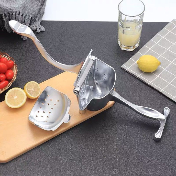 Ekstra stor manuell juicer i rustfritt stål