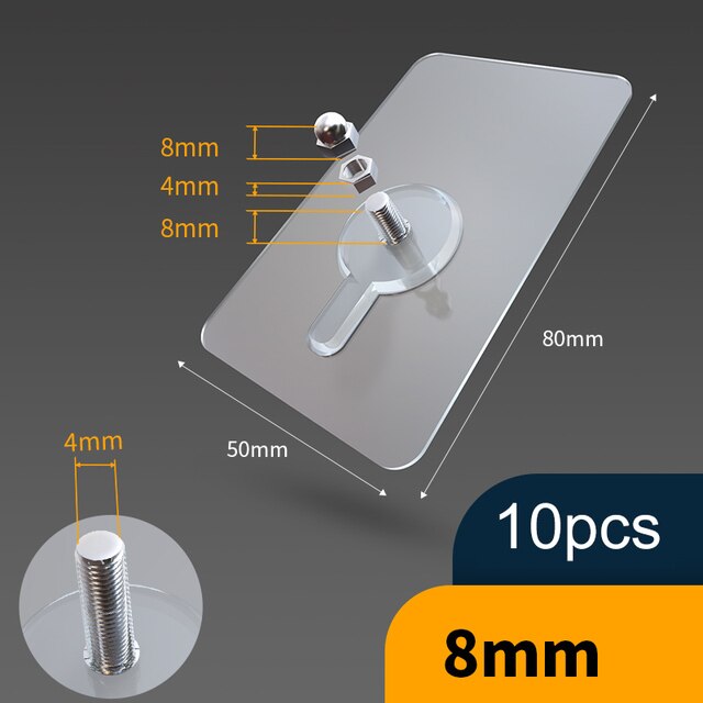 Norvo | 10 stk tungduty punch-frie transparente klistre kroker