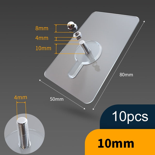 Skanto | 10 stk tungduty punch-frie transparente klistre kroker