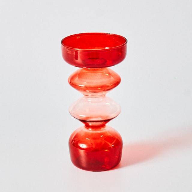 Skanto | Kirsebær Rød Glass Stikke Lysestake & Vaser
