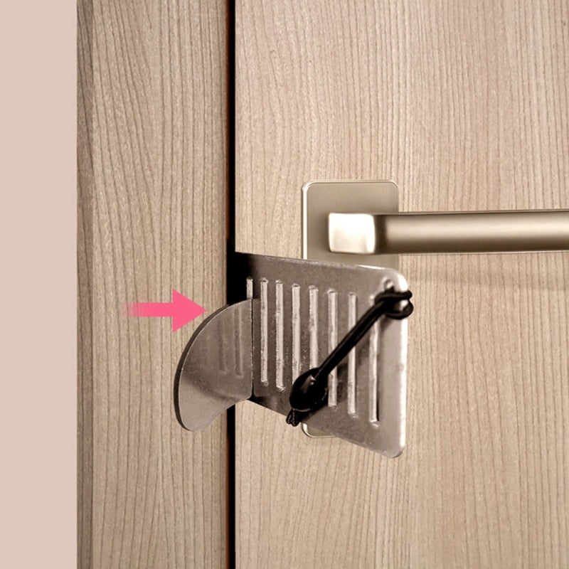 Stainless Steel Anti-Theft Door Stopper Lock | Skanto