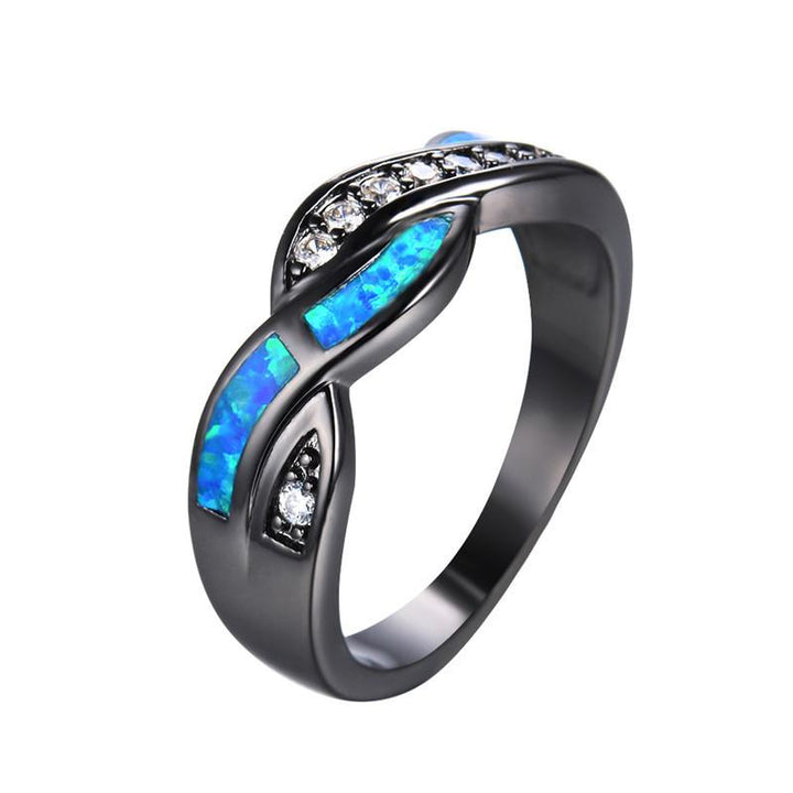 Ocean Blue Fire Opal Ring | Skanto