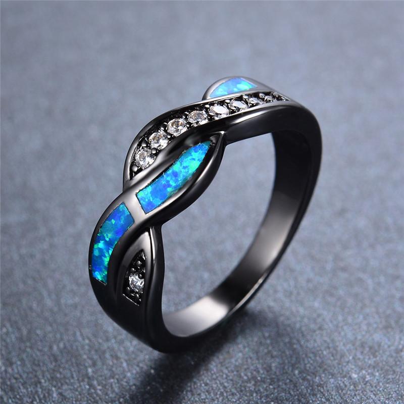 Ocean Blue Fire Opal Ring | Skanto