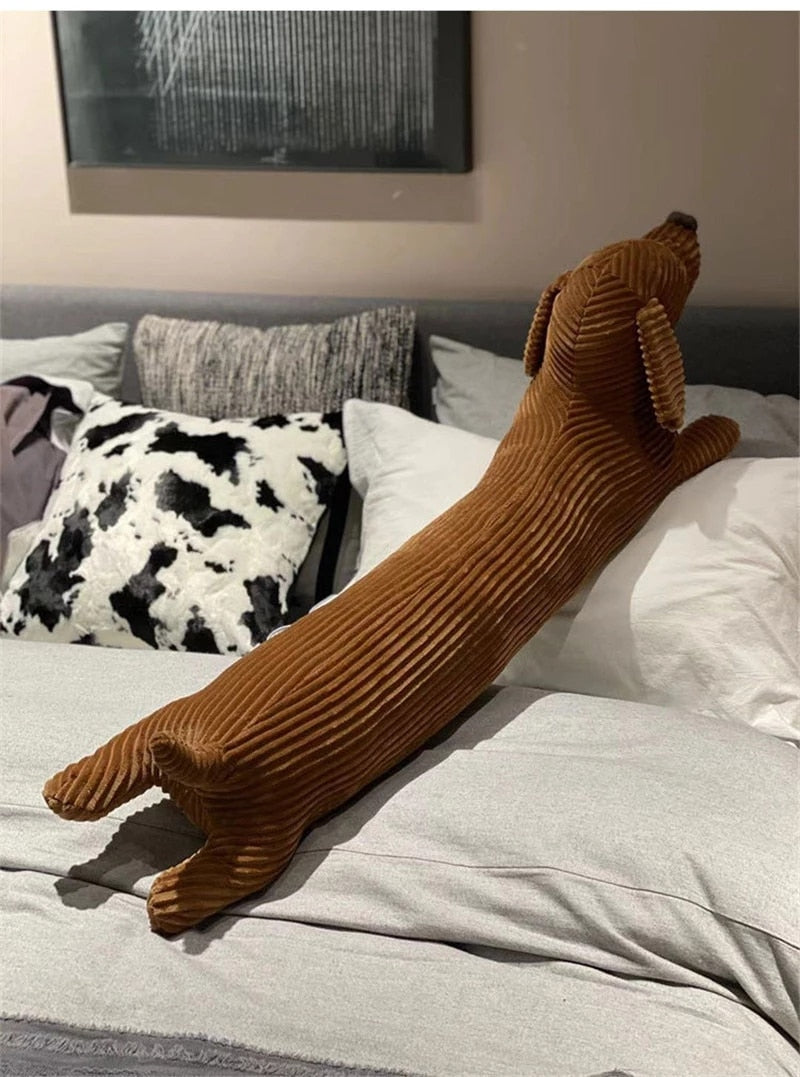 Skanto | DoxiPlush Dachsund hundepute | Myk kosepute | Søtt dekorativt putetrekk til hjemmet