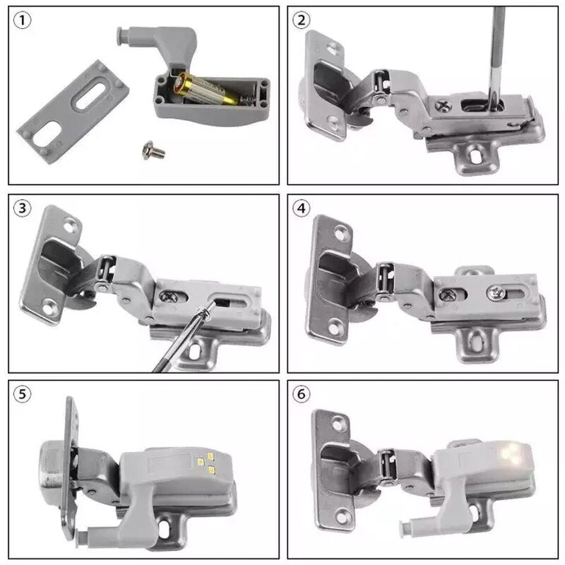 10pk LED Sensor Hinge Cabinet Light | Skanto