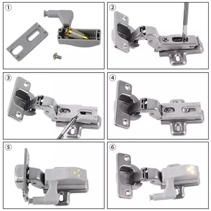 10pk LED Sensor Hinge Cabinet Light | Skanto