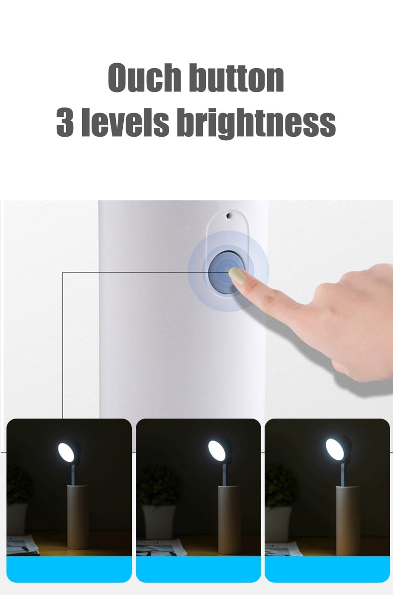 LED Mini Oppladbar Power Bank Skrivebord Lampe | Skanto