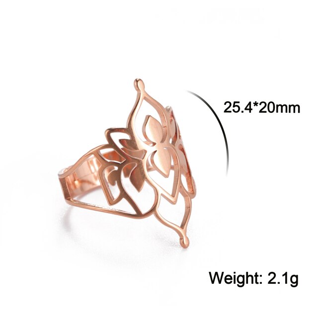 Skanto | Buddha Vintage Lotus Ring for kvinner