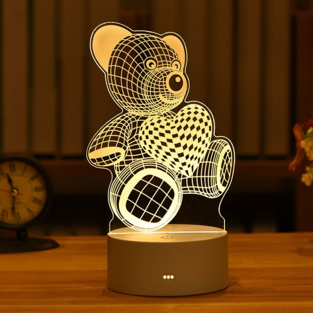 Skanto | 3D Kreative Dyr Nattlampe med LED
