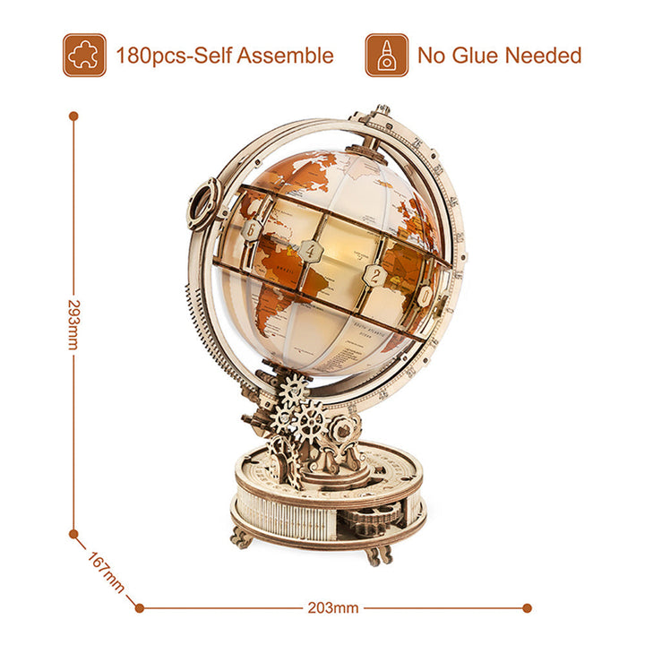 3D-Puslespill Lysende Globe | Skanto