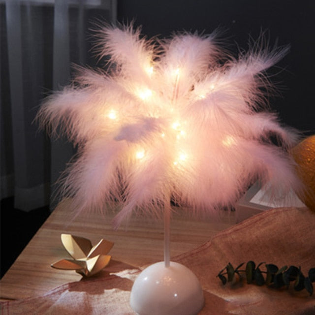 Skanto | Fjær Palm Kreativ Bordlampe