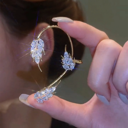 Skanto | Elegant Glitrende Zirkon Fevinger Øredobber