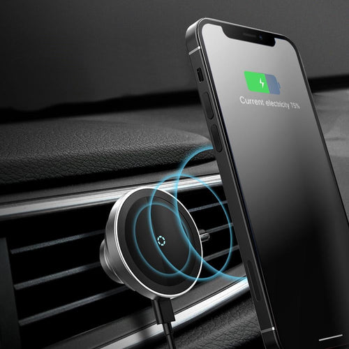 Skanto | Roterende bil trådløs lader magnetisk telefonholder
