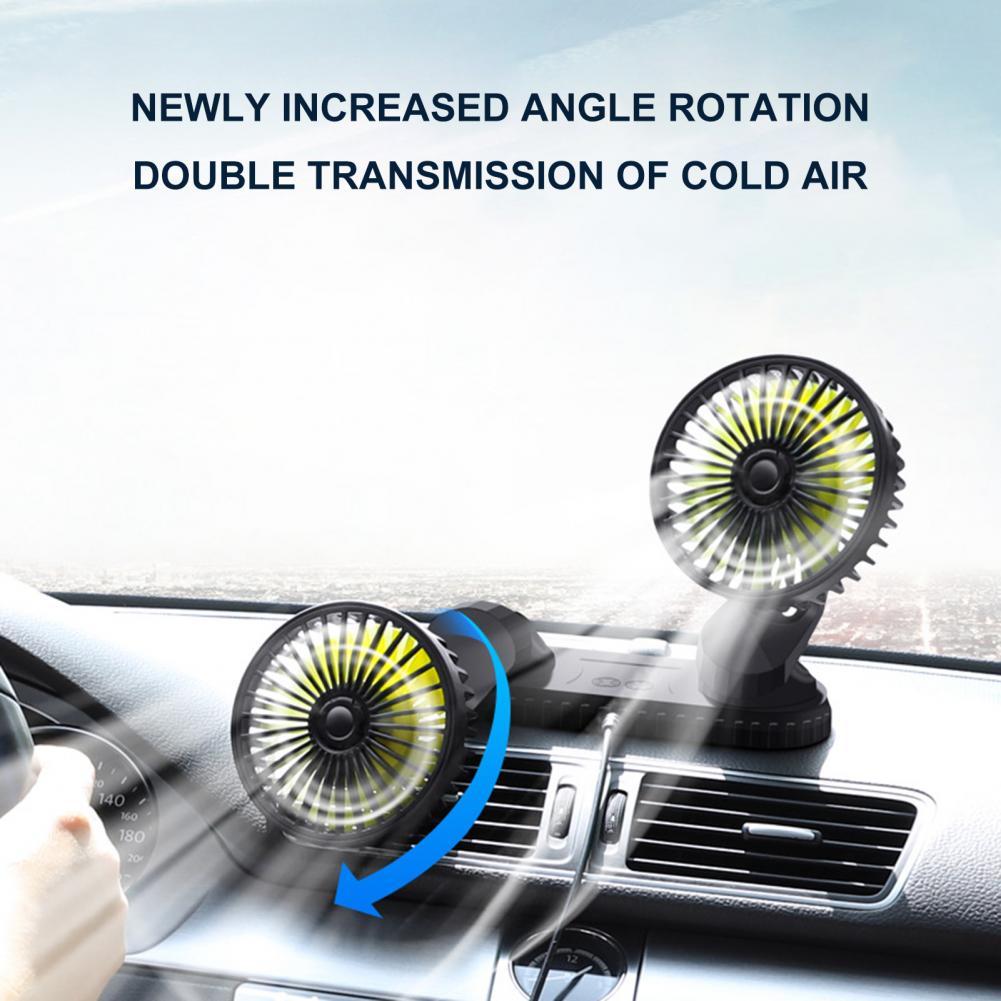 Bil dashboard dobbel USB kjøleventilator | Skanto