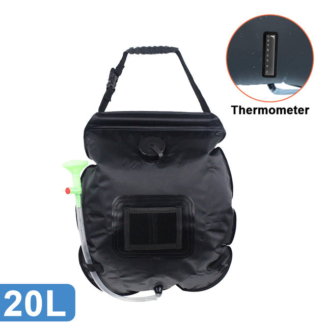 Soar-drevet bærbar reiseoppvarmet dusjpose | Skanto