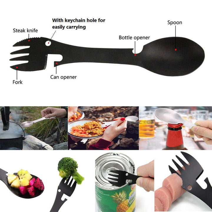 Rustfritt Stål Multifunksjonell Flaskeåpner Spork | Skanto