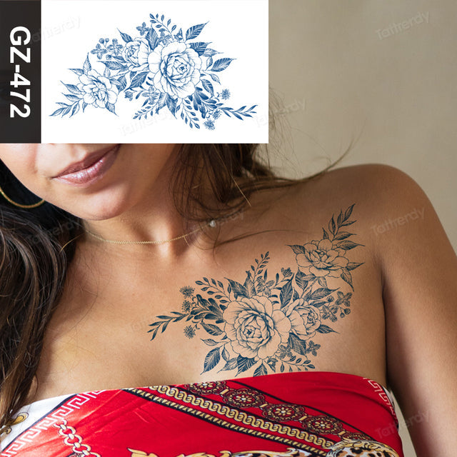 Skanto | Blooming Flower Orchid Semi-Permanent Midlertidig Tatovering