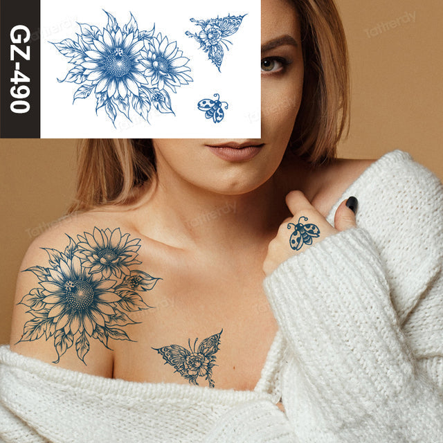 Skanto | Blooming Flower Orchid Semi-Permanent Midlertidig Tatovering