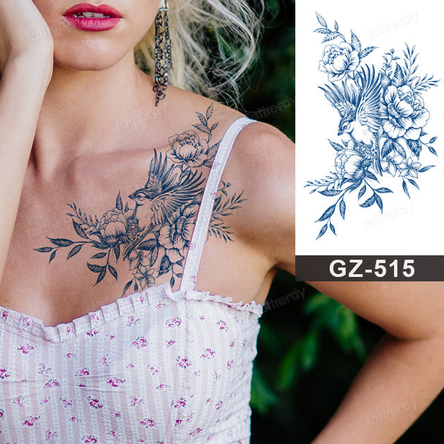 Skanto | Blooming Flower Orchid Semi-Permanent Midlertidig Tatovering