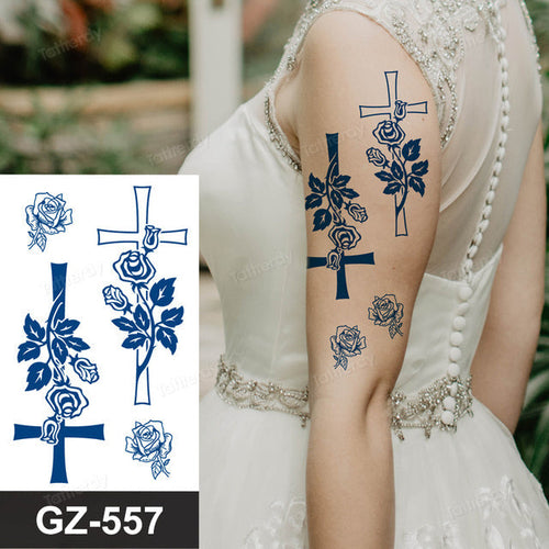 Skanto | Blomstrende Blomst Orkidé Semi-Permanent Midlertidig Tatovering