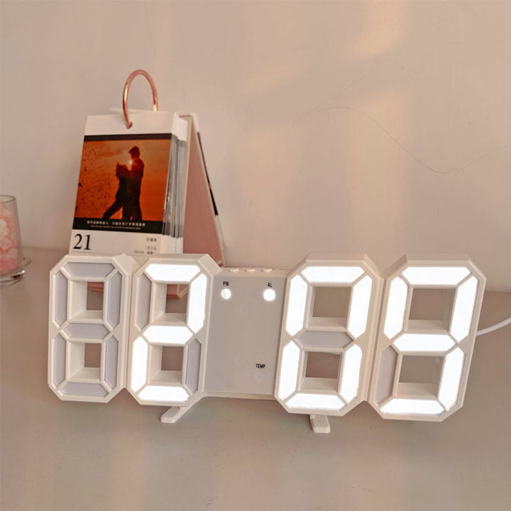 3D LED Moderne Digitale Alarm Vekkerklok | Skanto