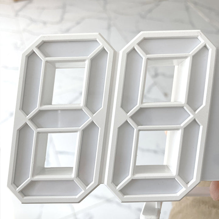 3D LED Moderne Digital Vekker Veggklokke | Skanto
