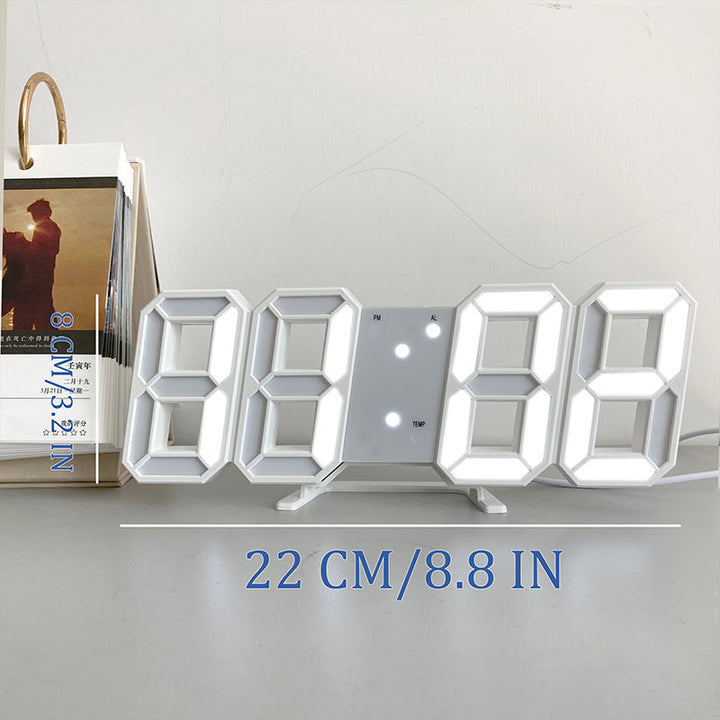 3D LED Moderne Digitale Alarm Vekkerklok | Skanto