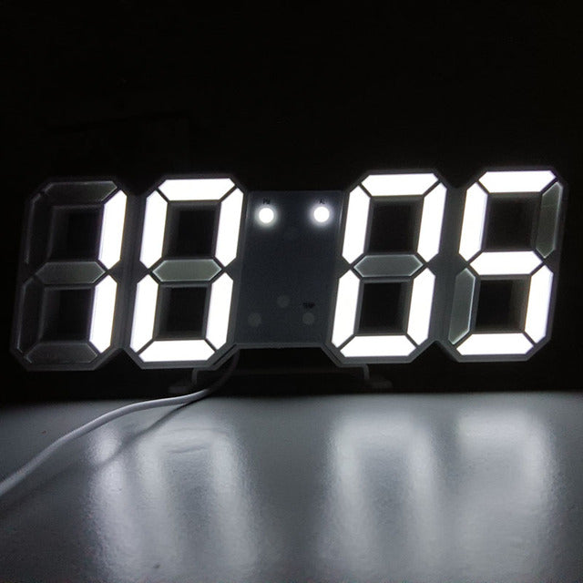 3D LED Moderne Digitale Alarm Vekkerklok | Skanto