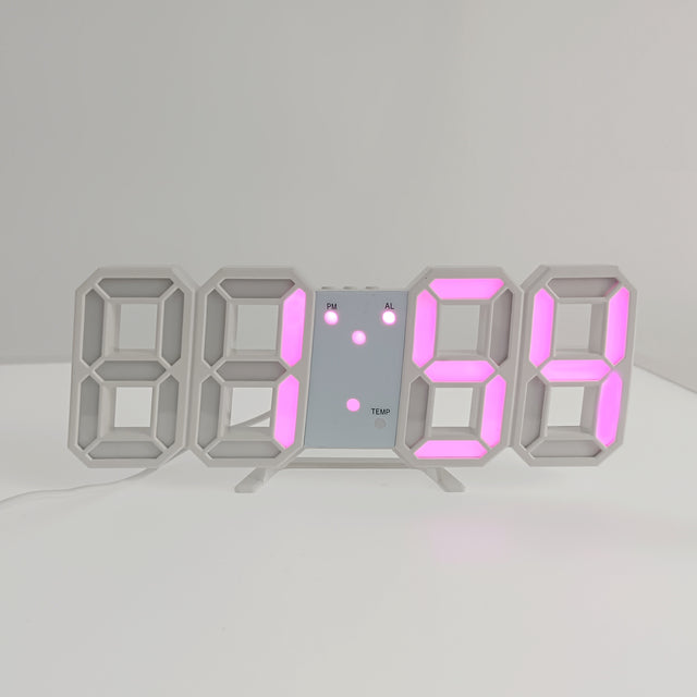 3D LED Moderne Digitale Alarm Vekkerklok | Skanto