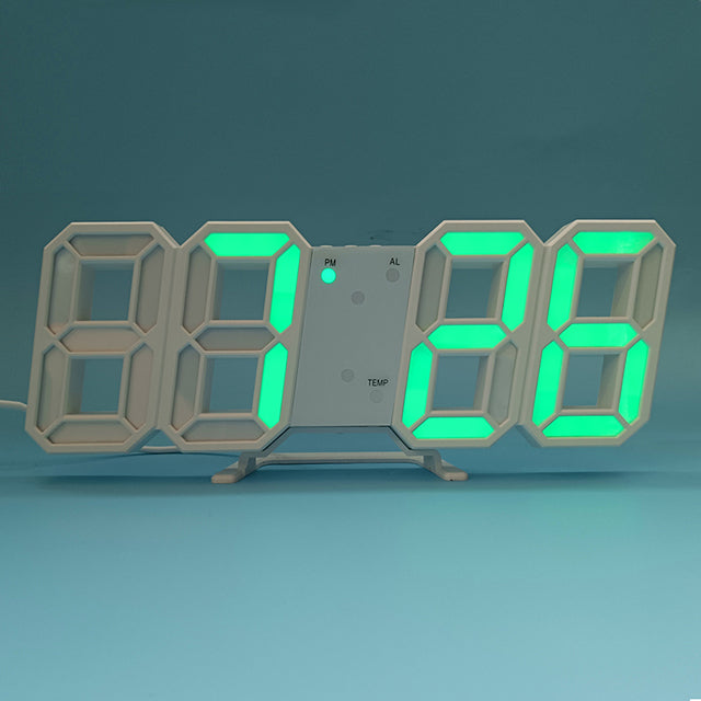 3D LED Moderne Digitale Alarm Vekkerklok | Skanto