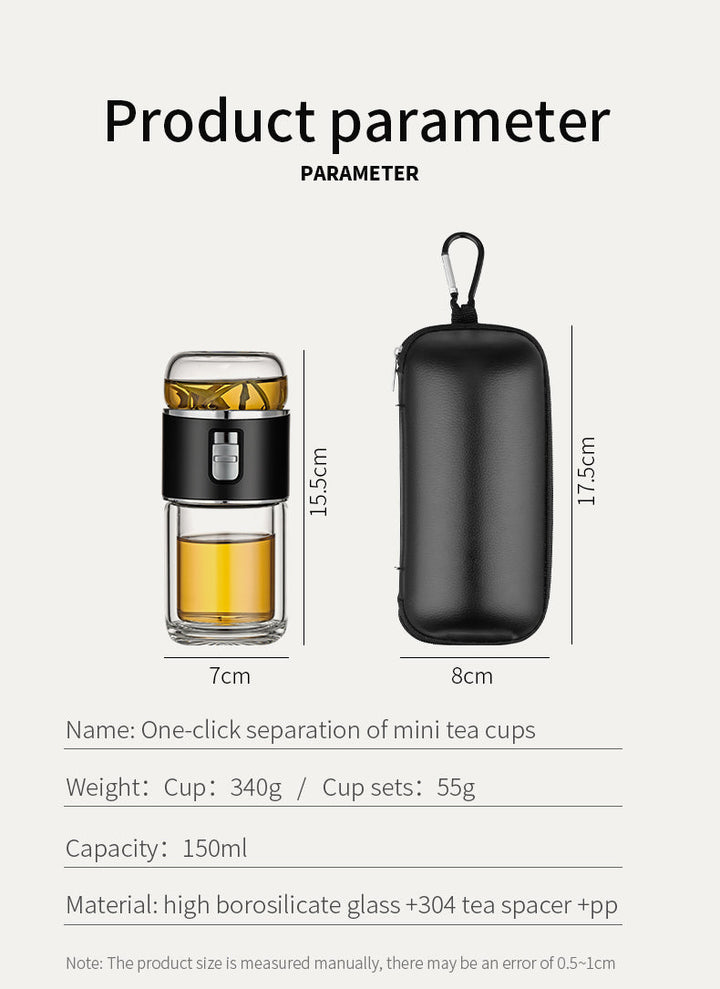 Skanto | Dobbel Glass Te Infuser Termosflaske