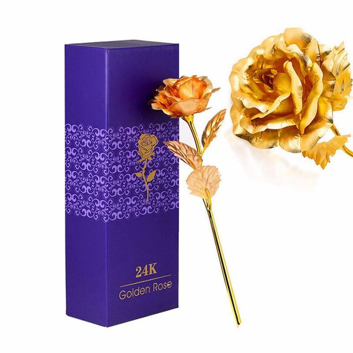 24k Gullfolie Rose - Med Boks | Skanto