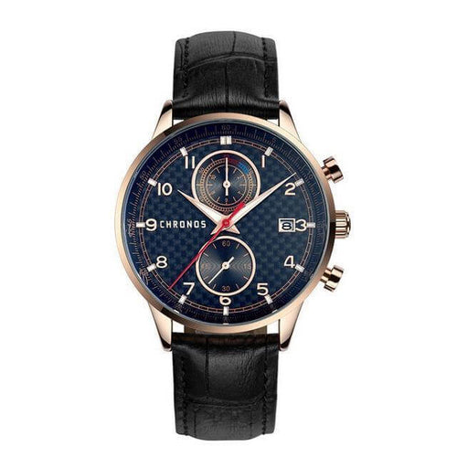 Skanto | Montre Luksus Ekte Lær Stropp Klokke
