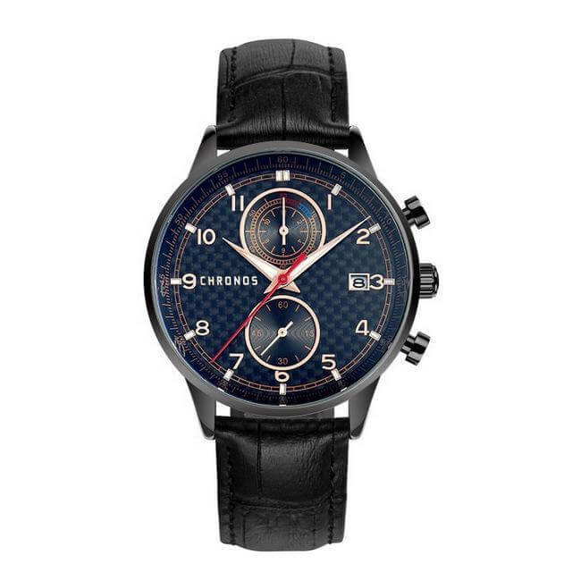 Skanto | Montre Luksus Ekte Lær Stropp Klokke