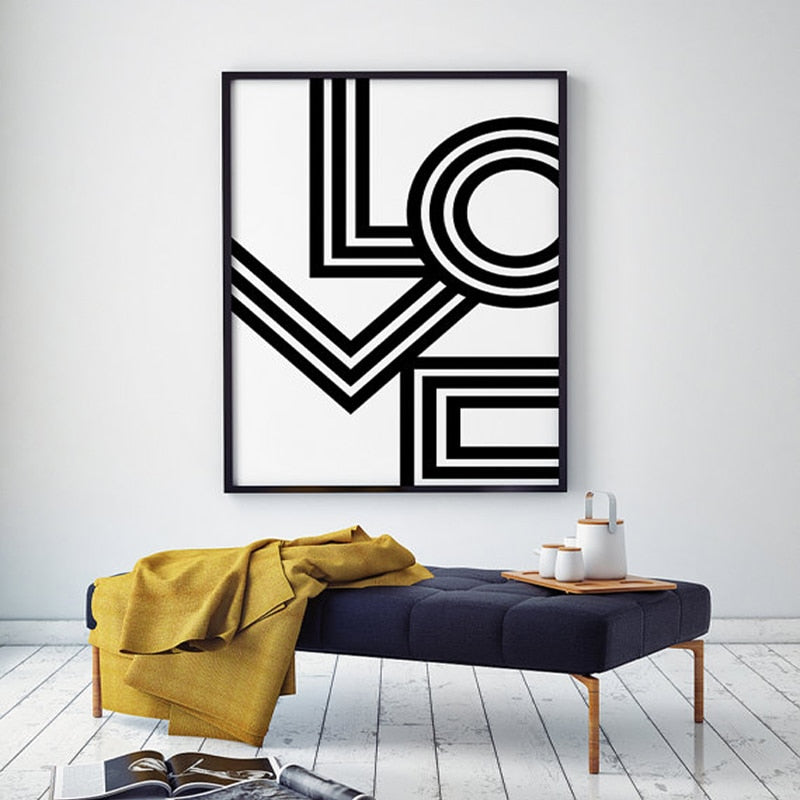 Kjære Veggkunst Minimalistisk - Lerret Veggkunst Maleri