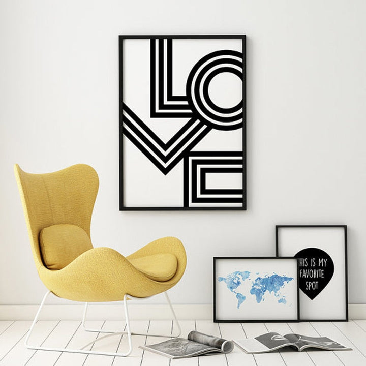 Kjære Veggkunst Minimalistisk - Lerret Veggkunst Maleri