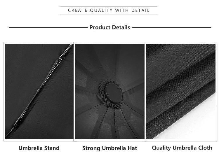 Norvo | Luksus Automatisk Åpen & lukke Paraply Sammenleggbart Vindvann Motstandsdyktig