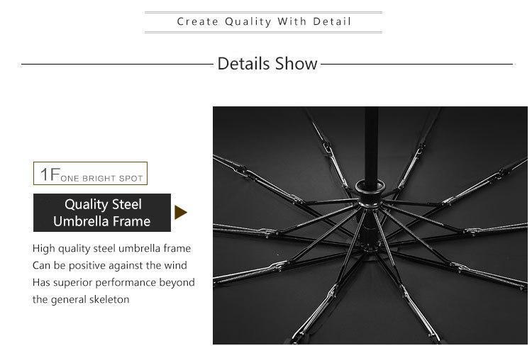 Norvo | Luksus Automatisk Åpen & lukke Paraply Sammenleggbart Vindvann Motstandsdyktig