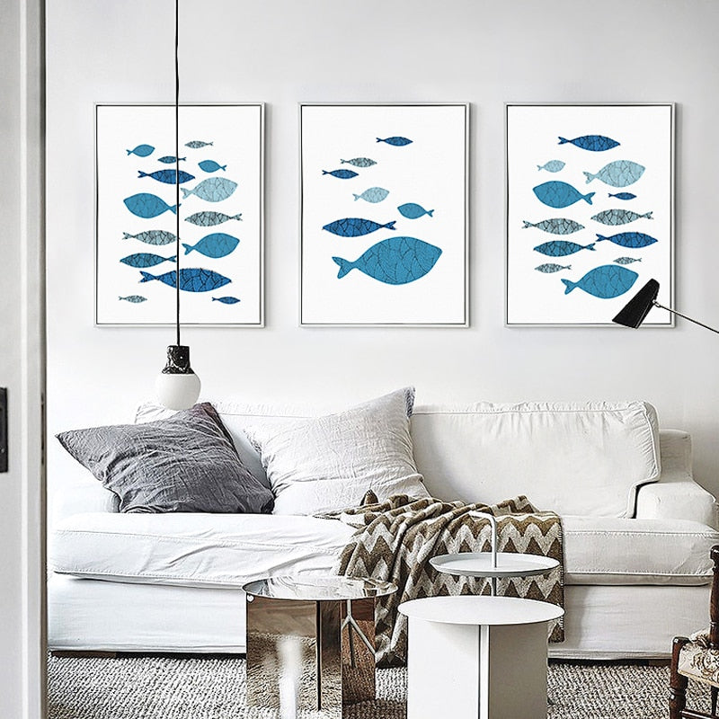 Fisk-Canvas Veggkunst Maleri