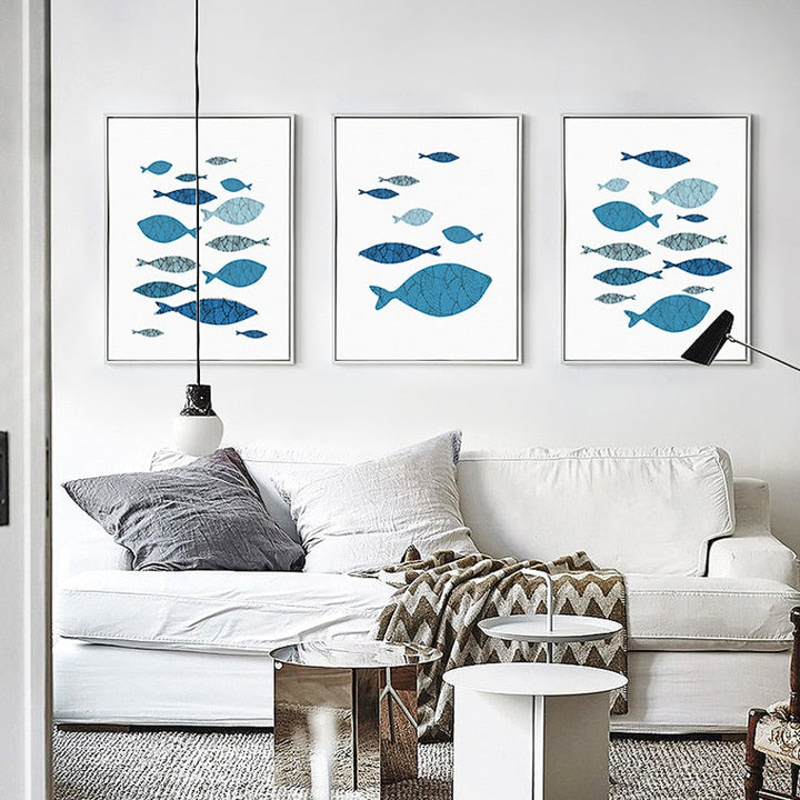 Fisk-Canvas Veggkunst Maleri