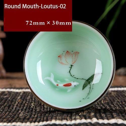 Skanto | Handbemalte Keramikschalen | Traditionelles chinesisches Lotusdesign
