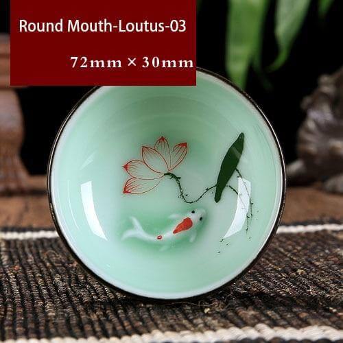 Skanto | Handbemalte Keramikschalen | Traditionelles chinesisches Lotusdesign