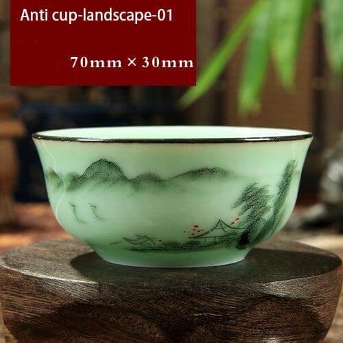 Skanto | Handbemalte Keramikschalen | Traditionelles chinesisches Lotusdesign