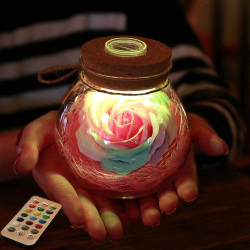 Bloom - LED Rose Bottle Lamp | Skanto