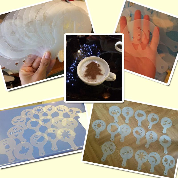 Latte Stencil Kit - 16 Deler Sett | Skanto